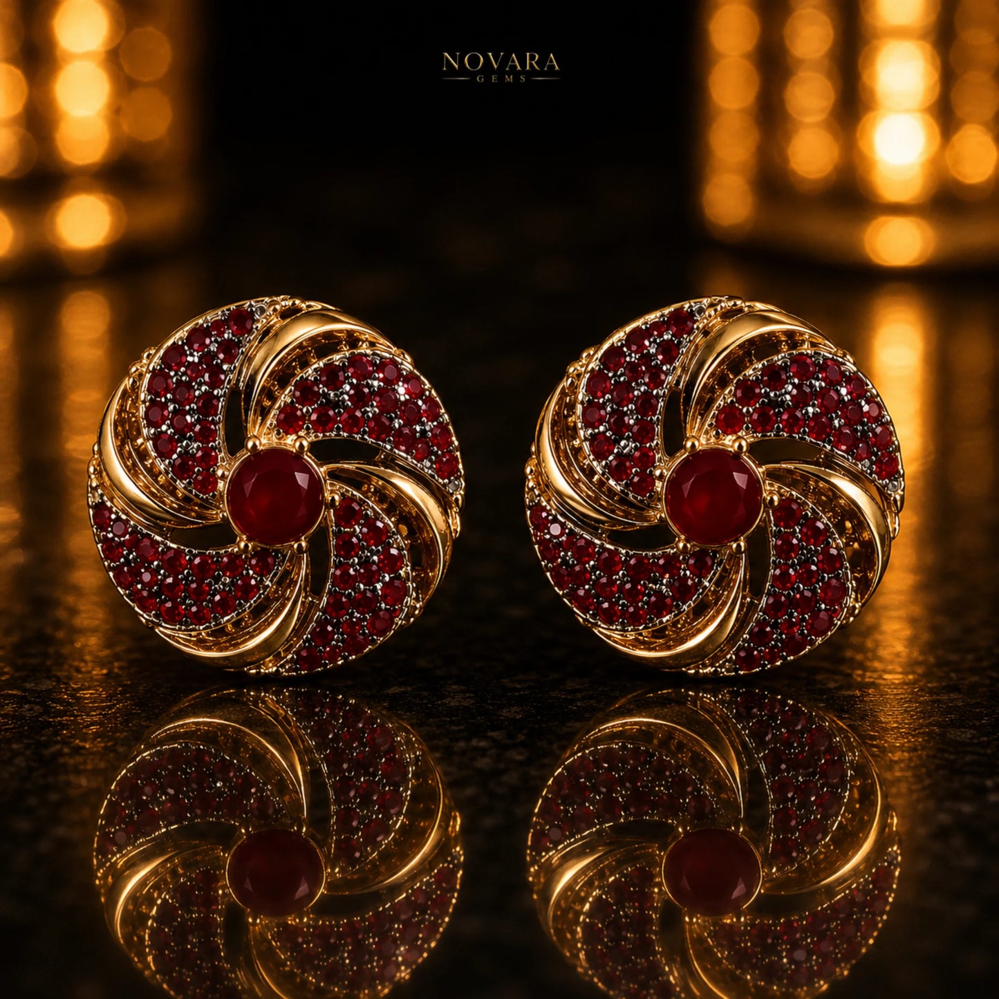 Aurelia Vortice Crystal Stud Earrings