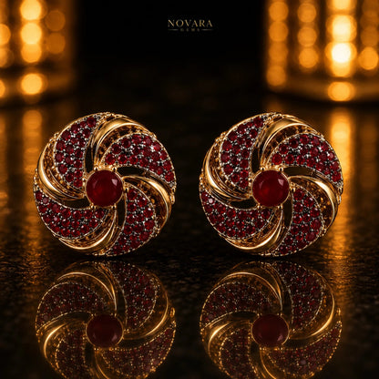 Aurelia Vortice Crystal Stud Earrings