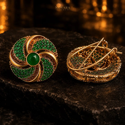Aurelia Vortice Crystal Stud Earrings