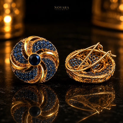 Aurelia Vortice Crystal Stud Earrings