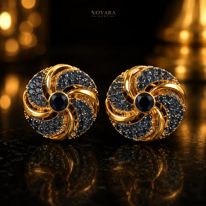 Aurelia Vortice Crystal Stud Earrings