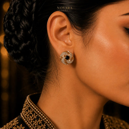 Aurelia Vortice Crystal Stud Earrings