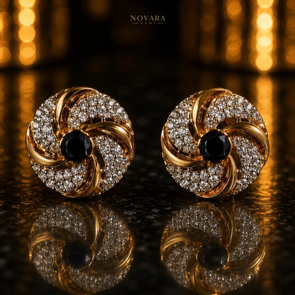 Aurelia Vortice Crystal Stud Earrings