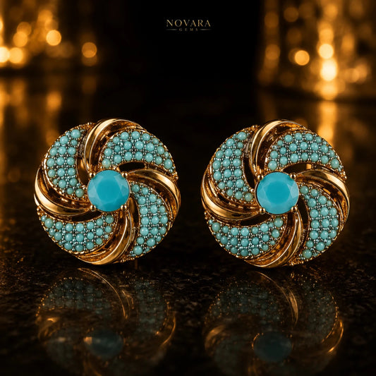 Aurelia Vortice Crystal Stud Earrings