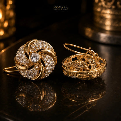 Aurelia Vortice Crystal Stud Earrings