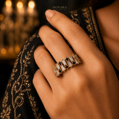 Celeste Baguette Zircon Ring – Adjustable