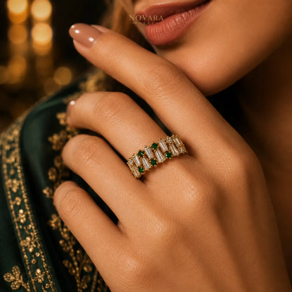 Celeste Baguette Zircon Ring – Adjustable