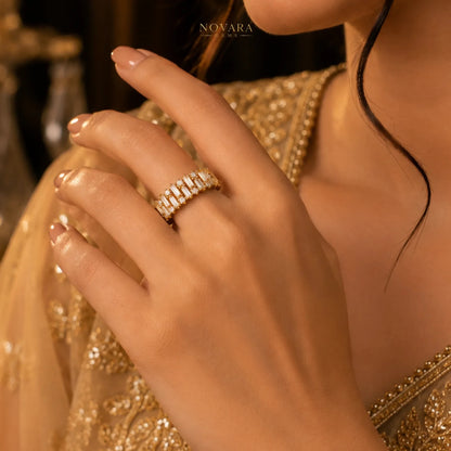 Celeste Baguette Zircon Ring – Adjustable
