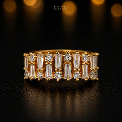 Celeste Baguette Zircon Ring – Adjustable