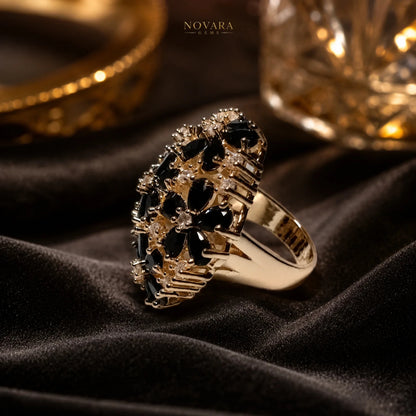 Noir Florenza Statement Ring