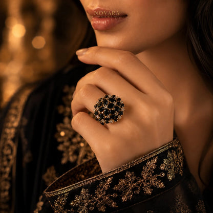 Noir Florenza Statement Ring