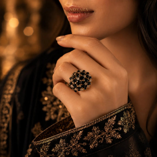 Noir Florenza Statement Ring