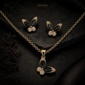 Obsidian Papillon Jewelry Set