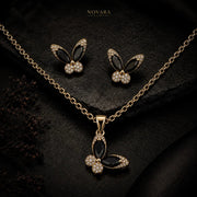 Obsidian Papillon Jewelry Set