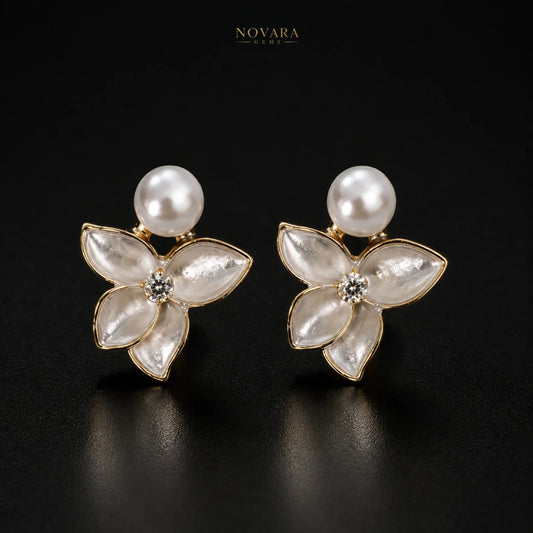 Pearl Blossom Elegance Studs