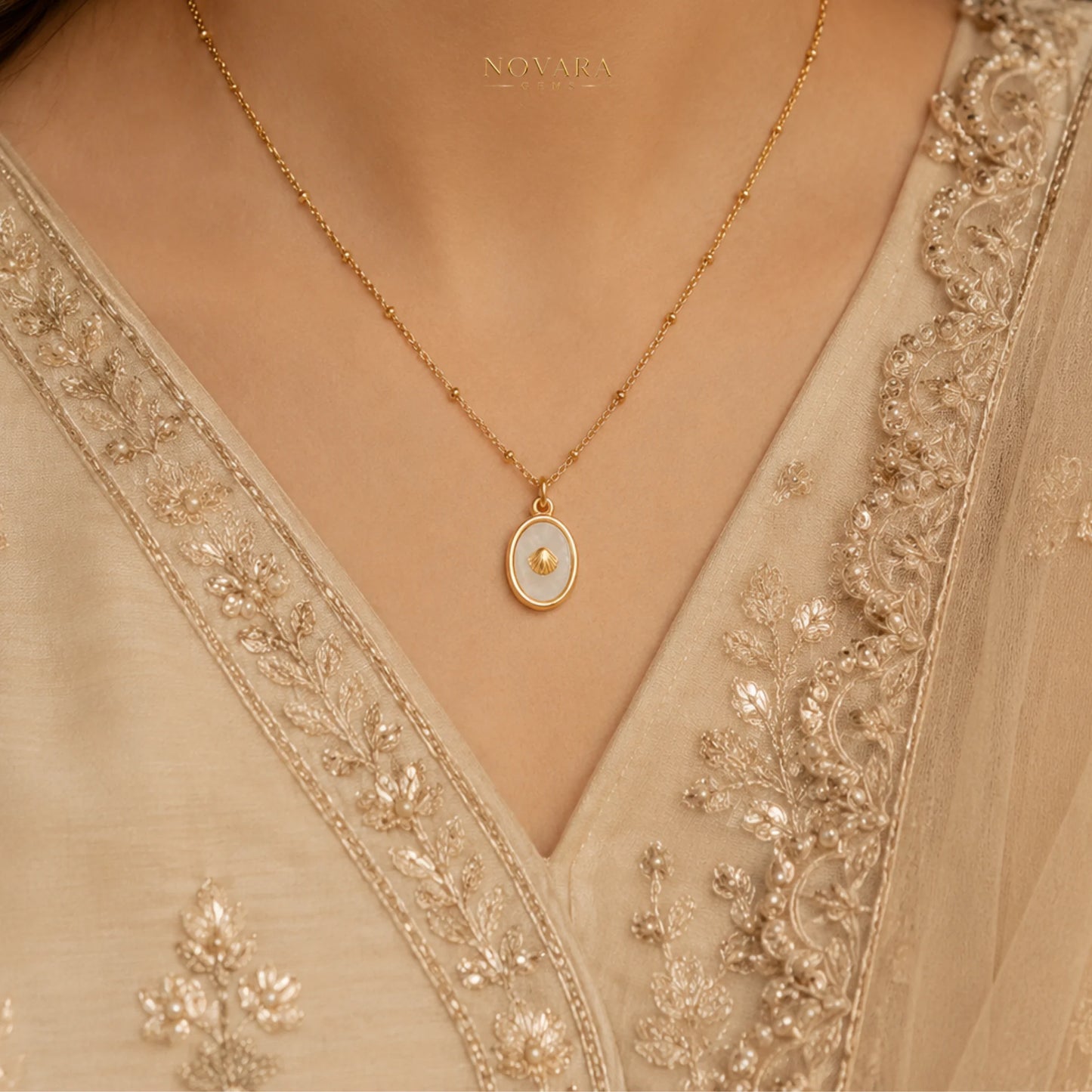 Pearl Tide Pendant Necklace