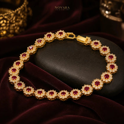 Royal Eclipse Crystal Tennis Bracelet