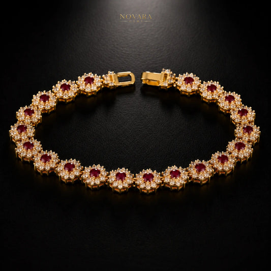Royal Eclipse Crystal Tennis Bracelet