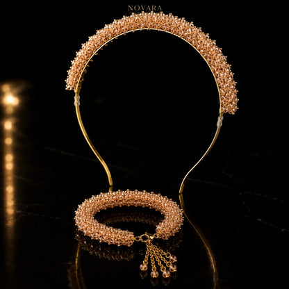 Ruby Royale Crystal Hairband & Bracelet Set