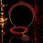 Ruby Royale Crystal Hairband & Bracelet Set