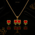 Scarlet Tulip Jewelry Set