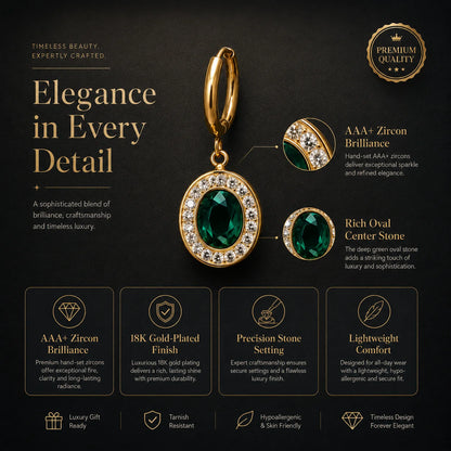 VERDANT ÉCLAT OVAL EARRINGS