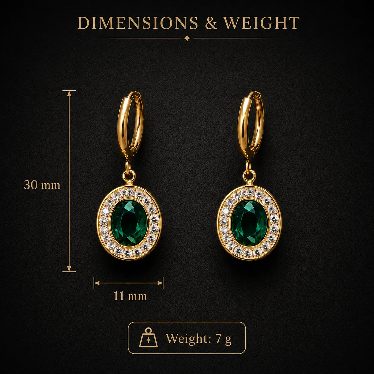 VERDANT ÉCLAT OVAL EARRINGS
