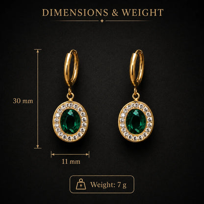 VERDANT ÉCLAT OVAL EARRINGS