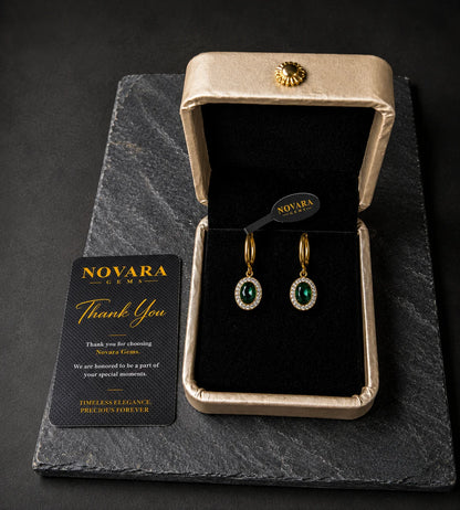 VERDANT ÉCLAT OVAL EARRINGS