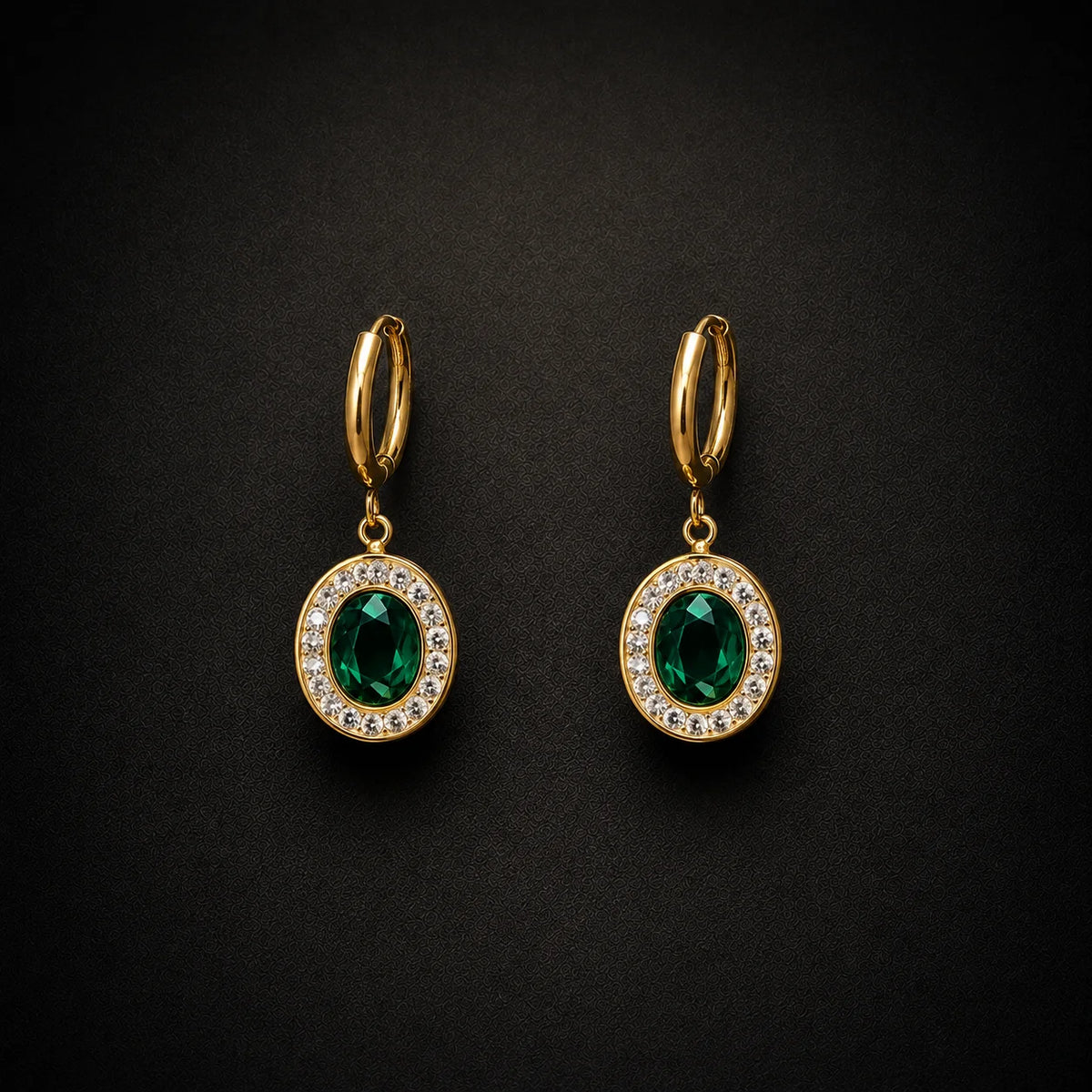 VERDANT ÉCLAT OVAL EARRINGS