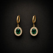 VERDANT ÉCLAT OVAL EARRINGS