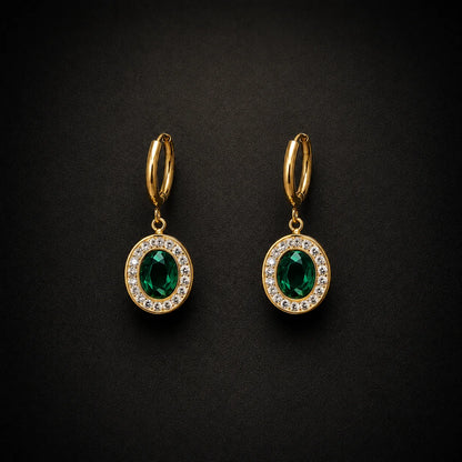 VERDANT ÉCLAT OVAL EARRINGS