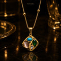 Verdant Mosaic Pendant Necklace