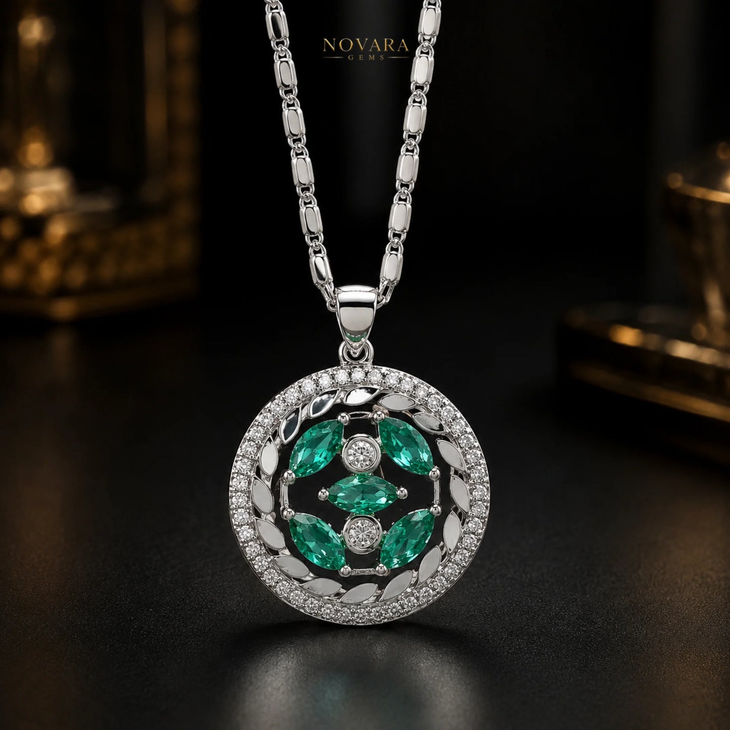 Verdant Sovereign Pendant Necklace