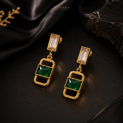 Verdara Emerald Link Earrings