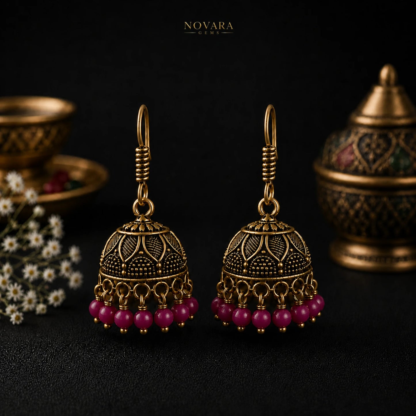 Zarina Heritage Jhumka Earrings